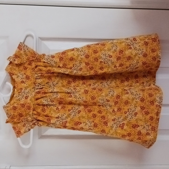 Baby GAP Golden Floral Dress - Picture 1 of 6